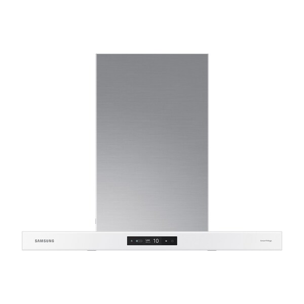 Samsung 30-in. Bespoke Smart LCD Display Wall Mount Chimney Range Hood in Clean White NK30CB700W12AA - main